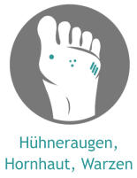 Hühneraugen, Hornhaut, Warzen